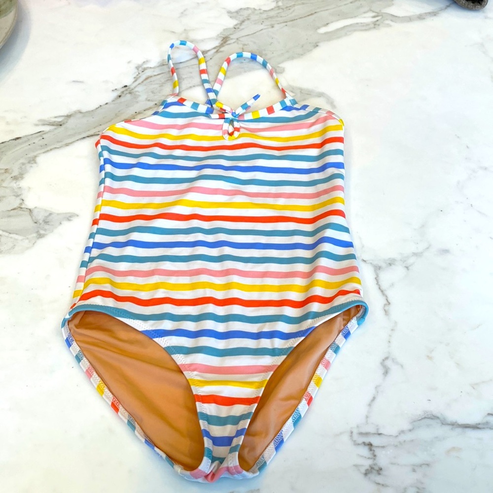 Crewcuts One piece bathing suit, Girls Size 12, Striped